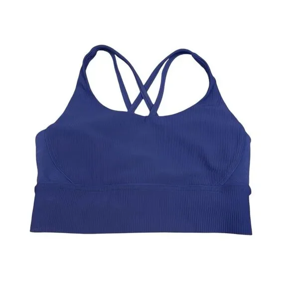 Lululemon Energy Longline Bra Ribbed Luxtreme Medium Support B–D Cups Psychic 8 - Picture 3 of 8